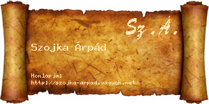 Szojka Árpád névjegykártya